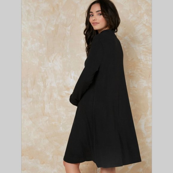 NWT Maternity dress outfit black mock neck casual long sleeve knee length - Picture 4 of 6